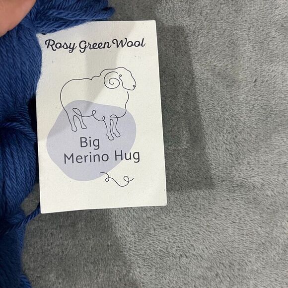 Rosy Green Wool Yarn Cornflower Blue 1 skein ORGANIC 175 yards Made in England - Picture 4 of 4